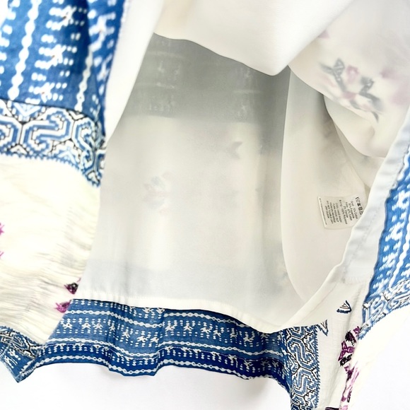 LITTLE WHITE LIES |🧵💗 Cornflower Blue Pink Boho Embroidered Stitch Shift Dress - Picture 12 of 16